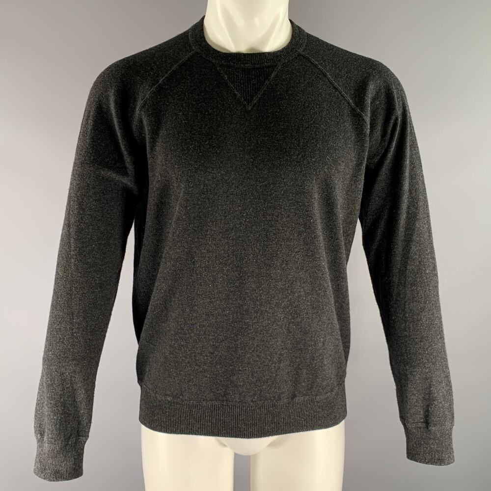 TSE Size S Grey White Heather Cashmere Ribbed Pullover